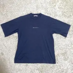 MARNI マルニ ロゴプリント Tシャツ トップス 36 S相当 ネイビー
