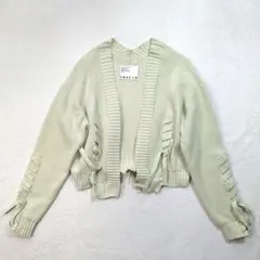 FRAY I.D レースアップ畦カーディガン F