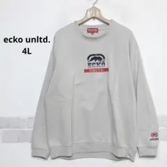 ECKO UNLTD 裏起毛スウェット 薄グレー 4L ビッグサイズ J980のサムネイル