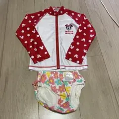 ミニーマウス水着セット 100サイズ　水遊びパンツ90サイズ