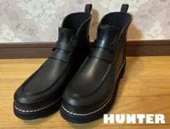 週末まで値下げ【HUNTER】リファインドスティッチローファーブーツ