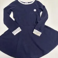 PETIT BATEAU ネイビー トレーナーワンピース 5歳