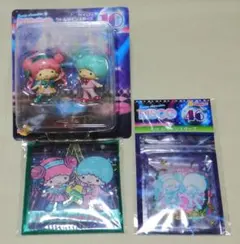サンリオHappyくじDISCOリトルツインスターズ(キキララ)フィギュア他2点