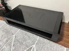 モダン センターテーブル ブラック ガラス天板のサムネイル