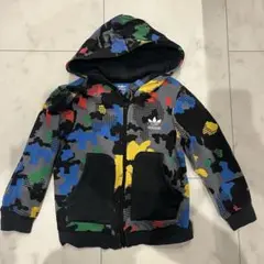 【美品】adidas フルジップ　フーディ　パーカー　100サイズ
