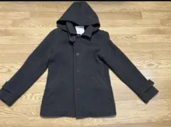 美品‼︎ コート　dessin メンズ　ダークグレー　アウター　フード付　ワールド