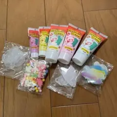 イミテーションクリームとデコレーションパーツセット