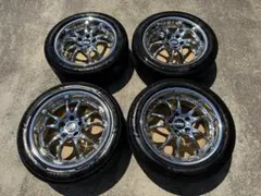 【希少】マナレイ VR5 18インチ7.5J メッキ 深リム【送料込み】 希少】マナレイ VR5 18インチ7.5J メッキ 深リム【送料込み