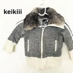 ケイキィー keikiiiファー付き モヘア　ニットジャケット 3 取り外し可