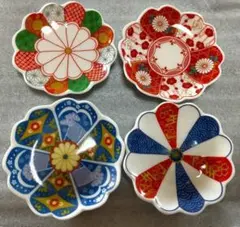 豆皿 4枚セット 小皿 醤油皿 銘々皿 食器 和風 レトロ 日本 陶器 皿のサムネイル