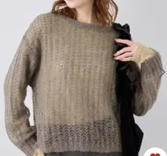 ★美品★ロペピクニック　シアーモヘア混ニットプルオーバー　 Mサイズ