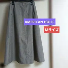 AMERICAN HOLIC★グレンチェック フレアスカート ロング【Mサイズ】のサムネイル