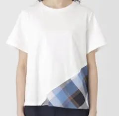 ブルーレーベル　クレストブリッジ　コンパクトピマスムースバイアスチェックＴシャツのサムネイル