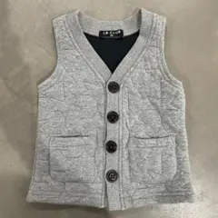 ベスト グレー 星 キルティング