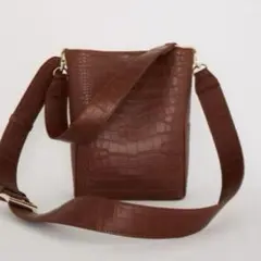 【美品】RANDEBOO Croco bucket bag ショルダーバッグ　茶