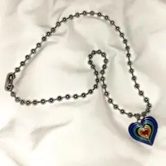 【タイムセール】ネックレス カラフルハート Y2K