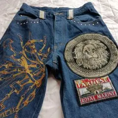 ファルネーゼ FARNESE LUNA ストレートデニム 刺繍 太陽 月 - メルカリ