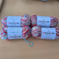 MILLEFIM マルチカラー毛糸 105m