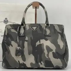 プラダ サフィアーノレザー ガレリア 2way ハンド ショルダーバック 迷彩