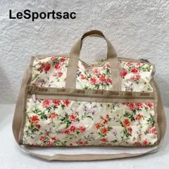 レスポートサック　ウィークエンダー　ボストンバッグ　花柄　鍵付き（1397）