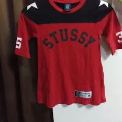 STUSSY Tシャツ レッド ブラック Mサイズのサムネイル