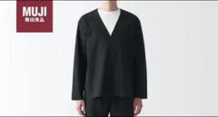 無印良品　吸汗速乾　ストレッチジャケット　カーディガン　ブラック　XL