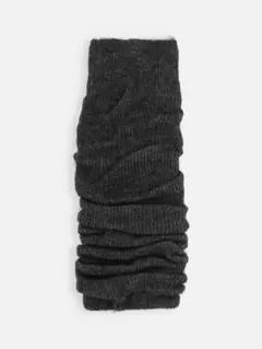 紡毛アンゴラ混レッグウォーマー Tabio チャコールグレー