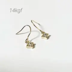 【特別価格 再販】14kgf petit square pierc