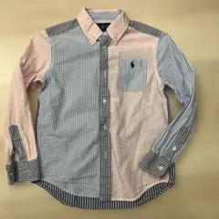 【美品】120ラルフローレンRalph Laurenマルチストライプ長袖シャツ