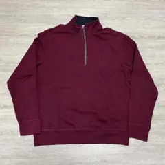 S*B様 NAUTICA L ハーフジップ スウェット ワイン セイルロゴ 裏起のサムネイル