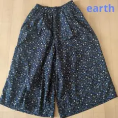 earth 　花柄ガウチョパンツ