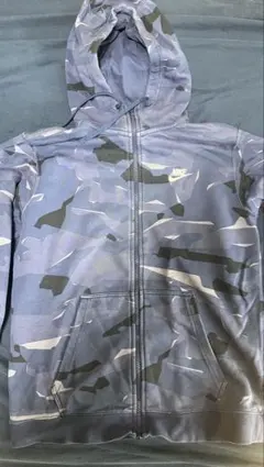 00s NIKE パーカー カモフラ 迷彩 ワンポイント刺繍ロゴ　Lサイズ