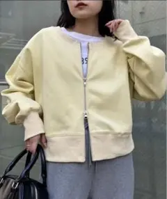 チャオパニックティピー　2WAY ダンボールZIPスウェット　イエロー