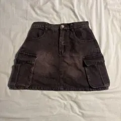 スプレイ　プレミアム　デニムスカート　ウォッシュ加工