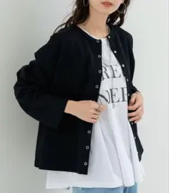 【新品】ANNA LUNA シルバースナップ ボタン カーディガン