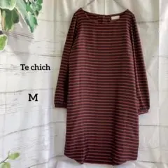 Te chichi テチチ　長袖　チュニック　ワンピース　ボーダー　日本製