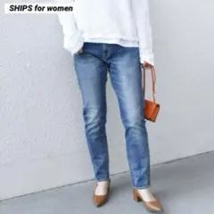 SHIPS for women 【WEB限定】スリム テーパード デニム Mのサムネイル