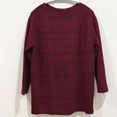 ラメ ボーダー ニット セーター プルオーバー M トップス 冬 春 レディース