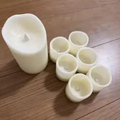 クリーム色 LEDキャンドル 7個セット