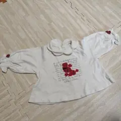 ベビー服犬刺繍長袖トレーナー