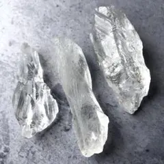 【３個セット！最強水晶！艶々！】レムリアンシードクリスタル　アイスロック原石20