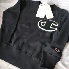 新品Championチャンピオン120紺色ネイビートレーナーさがらワッペン