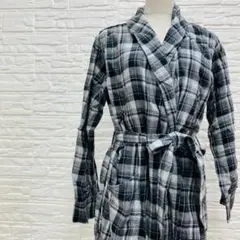 【美品】アメリカーナ チェック ローブジャケット ガウンコート M レディース