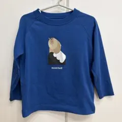 【美品】mont-bell 長袖カットソー 100cm 青