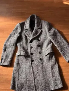 ZARA MAN ヘリンボーン ダブルブレストコート