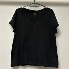 黒 Vネック 半袖 Tシャツ