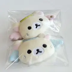 コリラックマいっぱいシリーズ　ぬいぐるみバッジコレクション　天使　ピンク　水色