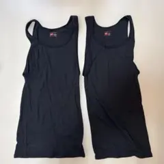 【未着用】Hanes タンクトップ 2枚セット ブラック Lサイズのサムネイル