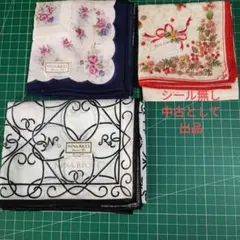 ニナリッチハンカチ新品2枚　おまけシール無し中古１枚のサムネイル