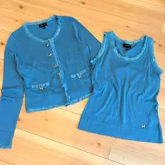 エポカ　アンサンブル　フリル　EPOCA　カーディガン　キャミソール　シルク混 エポカ アンサンブル フリル EPOCA カーディガン キャミソール